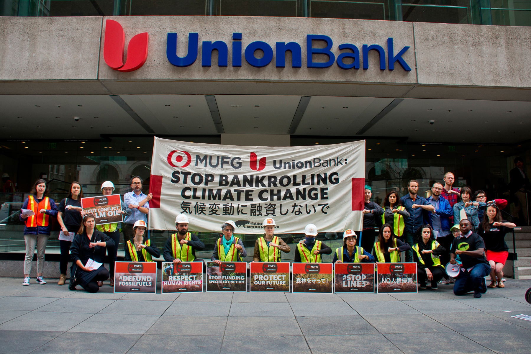 MUFG Union Bank protest