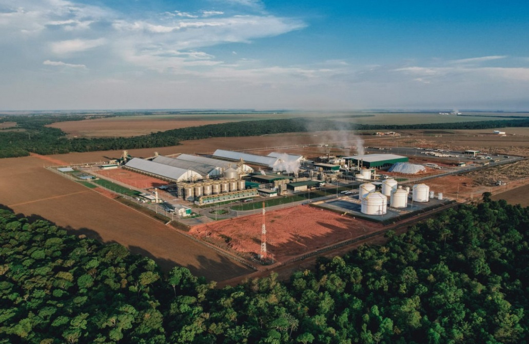 Usina da FS em Sorriso (MT). Empresa obteve financiamento de R$ 500 milhões do BNDES via Fundo Clima para construir nova planta de etanol de milho (Foto: Divulgação/FS)